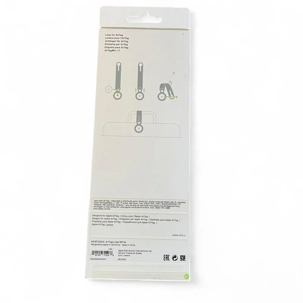 Apple White Air Tag Loop Holder